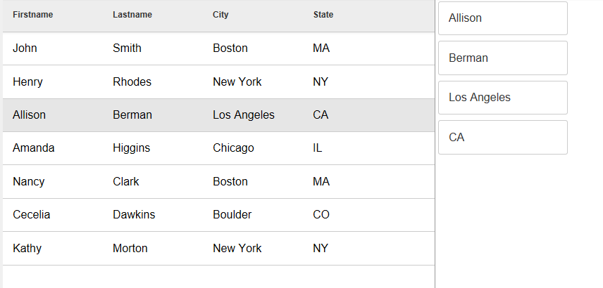 Populate List On Select